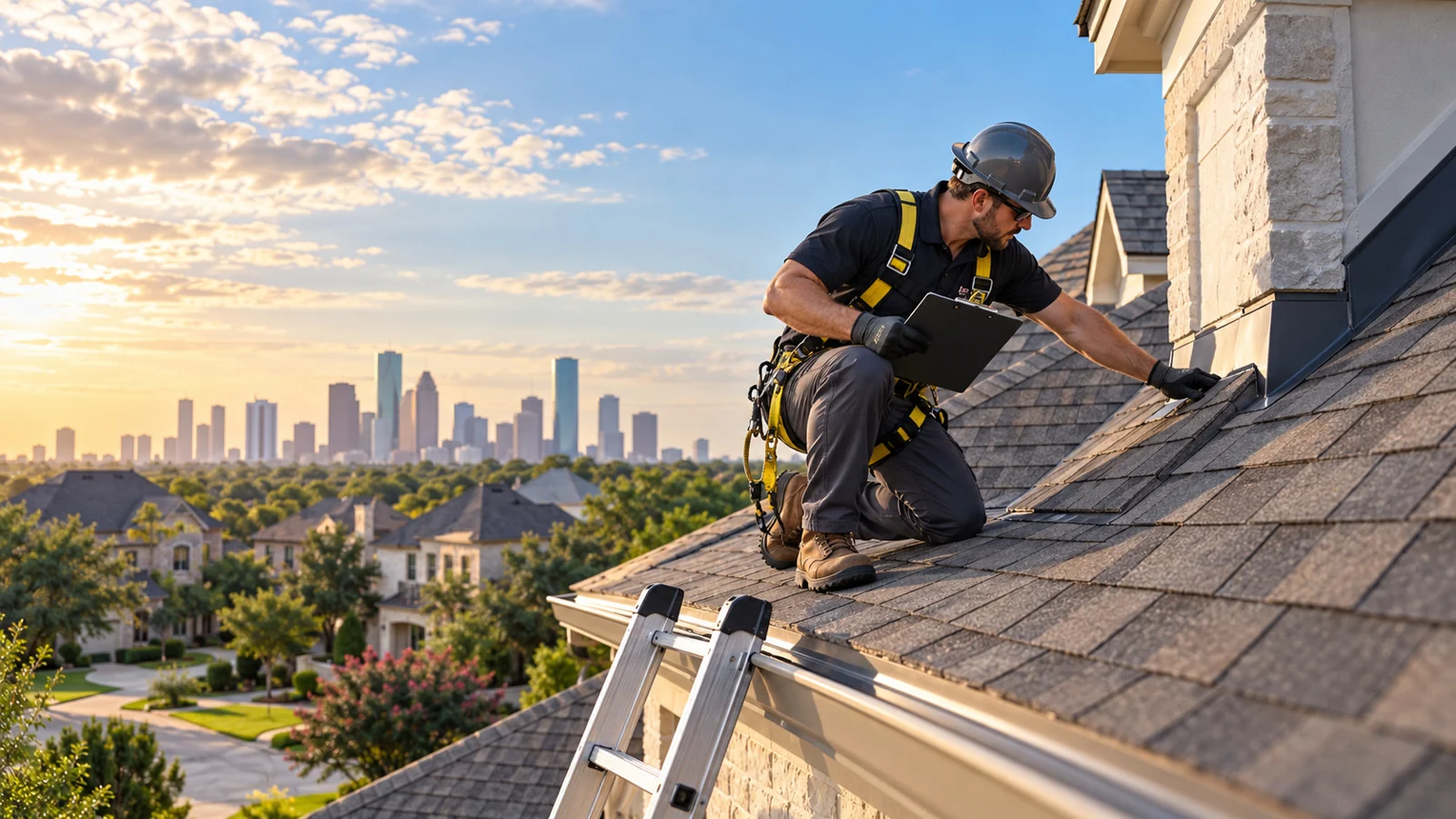 Houston-area residential roofing photograph illustrating the roof inspection checklist every houston homeowner should have
