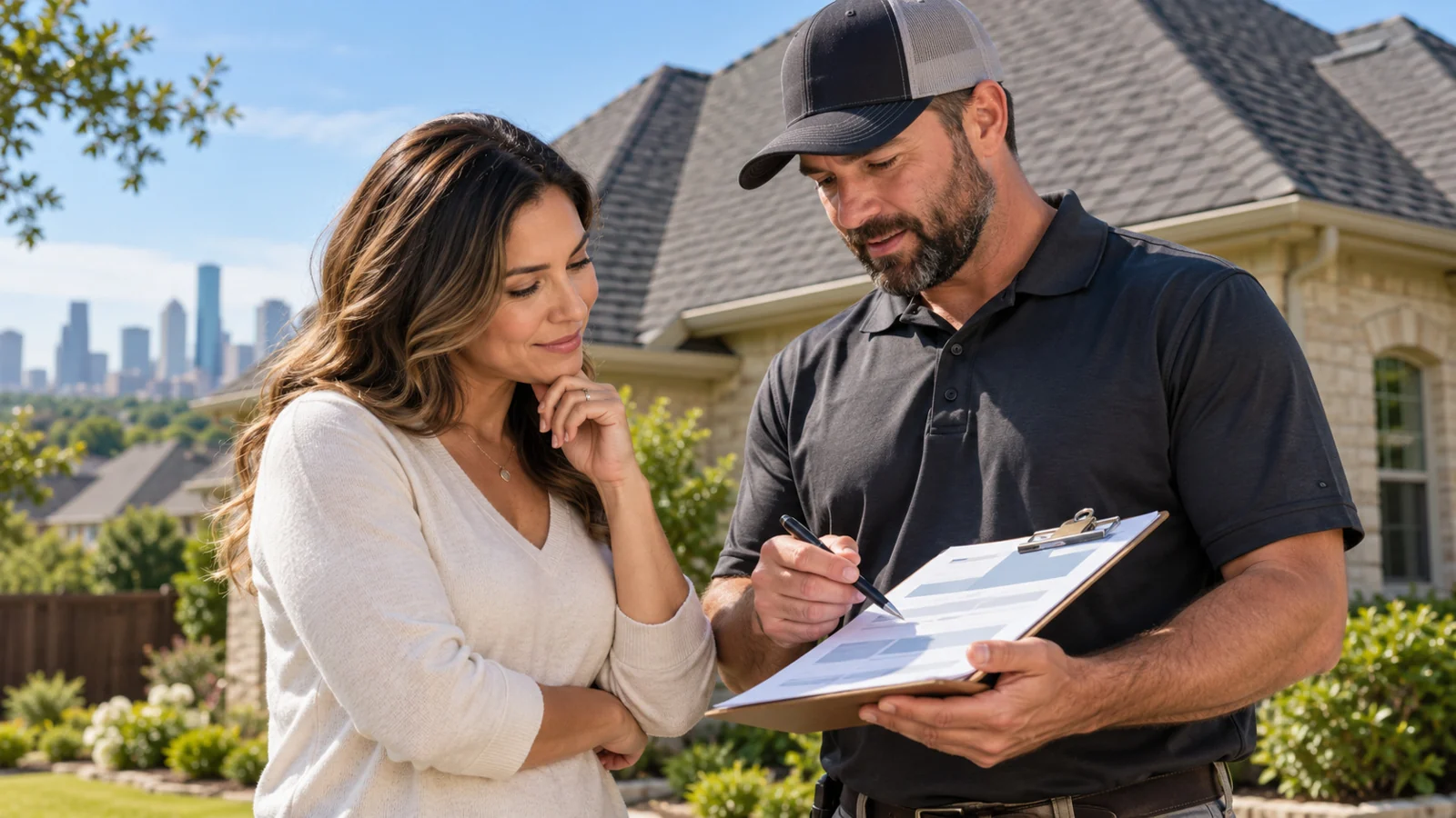 Houston-area residential roofing photograph illustrating the truth about roofing warranties whats covered and whats not